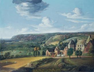 View of Potrel Manor, near Dragey in Normandy (oil on canvas) | Obraz na stenu