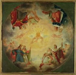 Glory of St. Genevieve, study for the cupola of the Pantheon, c.1812 (oil on canvas) | Obraz na stenu