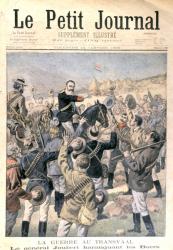 The War in the Transvaal: General Joubert (1831-1900) encouraging the Boers, from 'Le Petit Journal', 14th January 1900 (litho) | Obraz na stenu