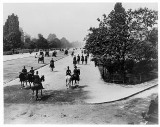 The Bois de Boulogne, Paris, c.1900 (b/w photo) | Obraz na stenu