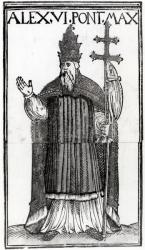 Pope Alexander VI (woodcut) | Obraz na stenu