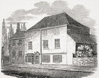 The Pied Bull, Islington, from 'Old England's Worthies' by Lord Brougham and others, published London, c.1880s (litho) | Obraz na stenu