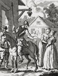 Don Quixote and Sancho Panza at an Inn, published 1798 (engraving) | Obraz na stenu