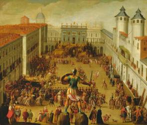 Tournament in Piazza Castello in honour of the wedding of Victor Amadeus I and Christine of France, 1619 (oil on canvas) | Obraz na stenu