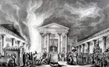 The Temple of Isis, Pompeii, illustration from Saint Non's 'Voyage pittoresque de Naples et de Sicile', etched by Duplessi-Bertaux and d'Agoty, 1781 (etching) | Obraz na stenu