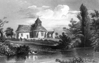 Little Maplestead Church, Essex, engraved by Henry Wallis, 1832 (engraving) | Obraz na stenu