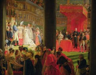 The Marriage of Marie-Caroline de Bourbon, Princess of the Two Sicilies and Charles-Ferdinand de France, Duke of Berry on June 17, 1816 (oil on canvas) | Obraz na stenu