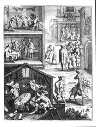 The Great Plague (engraving) (b/w photo) | Obraz na stenu
