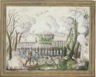 The Battle of Jemmapes, 6th November 1792 (w/c on paper) | Obraz na stenu