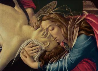 The Lamentation of Christ, c.1490 (oil on panel) (detail of 604) | Obraz na stenu