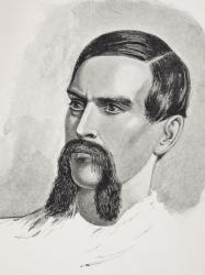 Sir Richard Burton (1821-90) from 'The Life of Captain Sir Richard Burton, Volume II' by Isabel Burton (1831-96) published in 1893 (litho) | Obraz na stenu