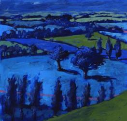 Blue landscape, 2009 (acrylic on board) | Obraz na stenu