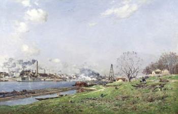 The Seine at Conflans-Charenton, 1892 (oil on canvas) | Obraz na stenu