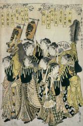 A Japanese Orchestra, Tosa School, 16th-19th century (colour woodblock print) | Obraz na stenu