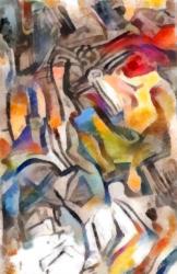 Village at dawn,2016,(mixed media) | Obraz na stenu