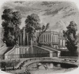 The Trianon at Versailles (engraving) | Obraz na stenu