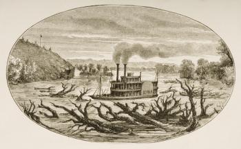 The Upper Missouri River, from 'American Pictures', published by The Religious Tract Society, 1876 (engraving) | Obraz na stenu