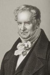 Friedrich Heinrich Alexander Humboldt (1769-1859), Baron von Humboldt, engraved by D.J. Pound from a photograph, from 'The Drawing-Room of Eminent Personages, Volume 2', published in London, 1860 (engraving) (detail of 266626) | Obraz na stenu