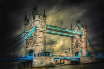 London Tower Bridge, 2009, (Direct Print on Brushed Aluminium, BUTLERFINISH® Look) | Obraz na stenu