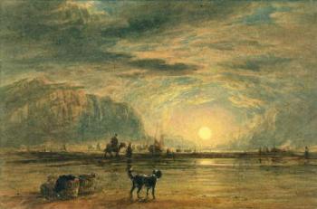Beach Scene - Sunrise, c.1820 (w/c & pen over graphite on paper) | Obraz na stenu