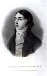 Portrait of Samuel Taylor Coleridge (1772-1834) as a Young Man (engraving) (b/w photo) | Obraz na stenu