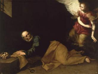 St. Peter Freed by an Angel, 1639 (oil on canvas) | Obraz na stenu