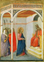 Christ before Pontius Pilate, c.1335 (tempera and gold leaf on wood) | Obraz na stenu