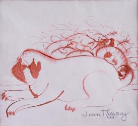 Pug Puppy 2,2005,(ink on wet paper) | Obraz na stenu