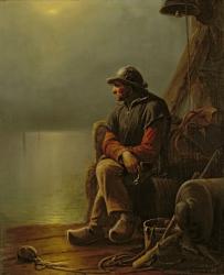 The Pilot Keeps Watch, 1851 (oil on canvas) | Obraz na stenu