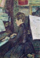 Mademoiselle Dihau (1843-1935) at the Piano, 1890 (oil on canvas) | Obraz na stenu