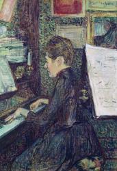 Mademoiselle Dihau (1843-1935) at the Piano, 1890 (oil on canvas) | Obraz na stenu