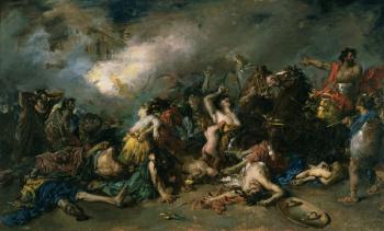 The Final Day of Sagunto in 219BC, 1869 (oil on canvas) | Obraz na stenu