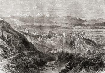 The Alhambra and general view of Granada Spain | Obraz na stenu