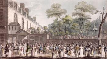 Promenade in the Turkish Garden, Boulevard du Temple, 1810 (coloured engraving) | Obraz na stenu