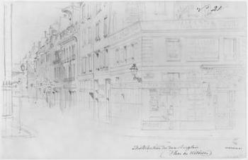 Album of the Siege of Paris, Distribution of British donations, place des Victoires (pen & brown ink wash & pencil on paper) | Obraz na stenu