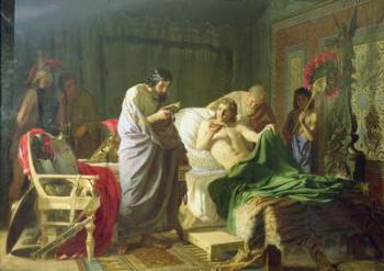 Confidence of Alexander the Great into his physician Philippos, 1870 (oil on canvas) | Obraz na stenu