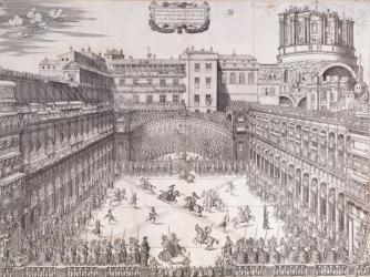 Joust at the Vatican, in the Cortile de Belvedere (engraving) | Obraz na stenu