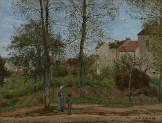 Houses at Bougival, 1870 (oil on canvas) | Obraz na stenu