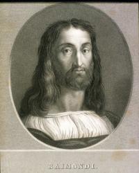 Marcantonio Raimondi (c.1480-c.1534) from 'Gallery of Portraits', published in 1833 (engraving) | Obraz na stenu