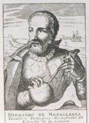 Portrait of Hernando de Magallanes (c.1480-1521) from 'The Narrative and Critical History of America', edited by Jusin Winsor, London, 1886 (engraving) | Obraz na stenu