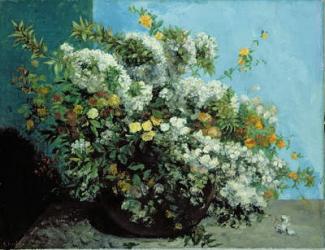 Flowering Branches and Flowers, 1855 (oil on canvas) | Obraz na stenu