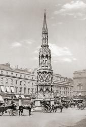 The Eleanor Cross, Charing Cross, Central London, England in the late 19th century. From London, Historic and Social, published 1902. | Obraz na stenu