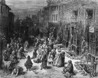 Dudley Street, Seven Dials, from 'London: A Pilgrimage', 1872 (engraving) | Obraz na stenu