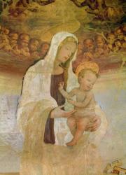 The Virgin and Child, 15th century (fresco) | Obraz na stenu