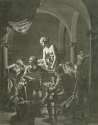 Drawing Academy, engraved by William Pether (c.1738-1821) c.1772 (mezzotint) | Obraz na stenu