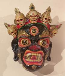 Mahakala dance mask (painted wood) | Obraz na stenu