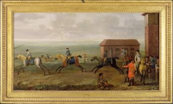 Lord Portmore Watching Racehorses on Exercise on Newmarket Heath, c.1735 (oil on canvas) | Obraz na stenu