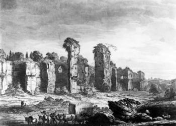 View of the Remains of Caracalla's Baths, taken from the Jesuit's Garden, Rome, c.1778 (aquatint) | Obraz na stenu