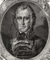 Jean-Nicolas Houchard, from 'Histoire de la Revolution Francaise' by Louis Blanc (1811-82) (engraving) | Obraz na stenu