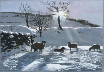 Winter Afternoon at Dentdale, 1991 (gouache) | Obraz na stenu